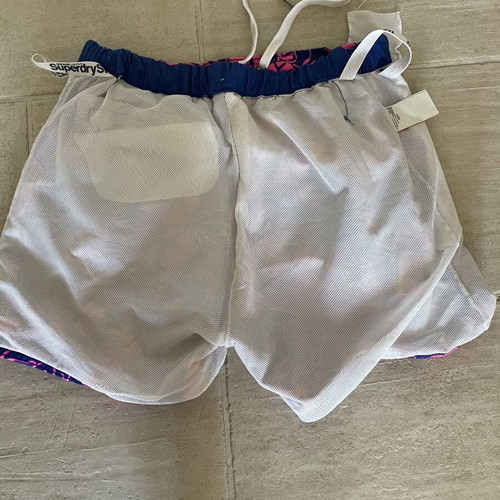Superdry swim shorts blue-pink size XL like new