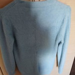 Fuzzy pullover used, turquoise, size S