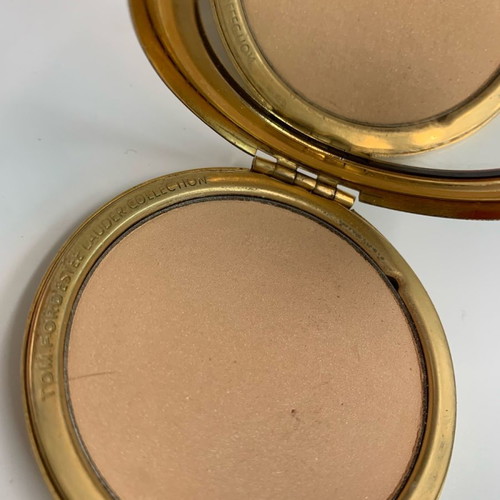 Estee Lauder Tom Ford Collection The Face Refillable Powder Compact used - Amber Nude
