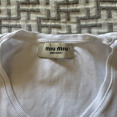 Miu Miu white top like new, size L fits M comfortably