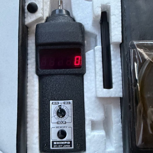 Shimpo DT-107 Tachometer and Tachograph like new, Japanese