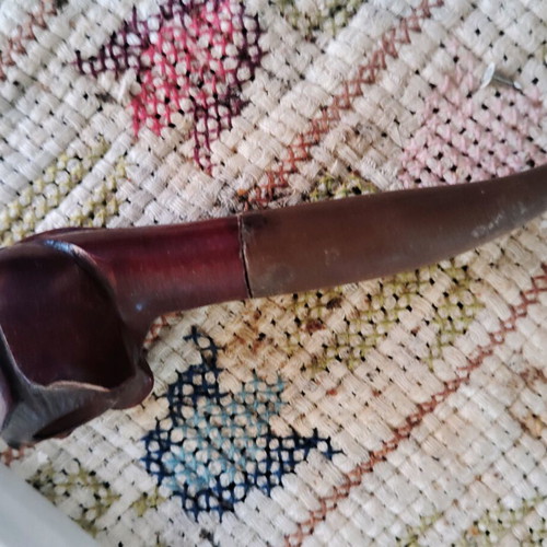 Tobacco pipe made of walnut wood like new, handmade from Southern Italy