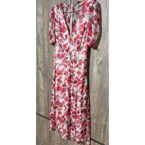 Stradivarius floral dress like new, pink multicolor, size M