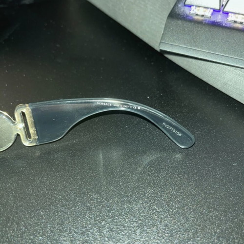 Versace sunglasses like new with transparent acetate frame
