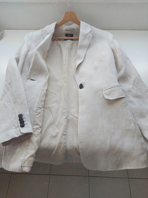 Blazer C&A long linen ecru like new, size S