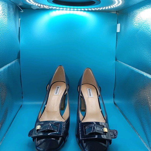 Kalogirou pumps new size 37 blue with 6 cm heel