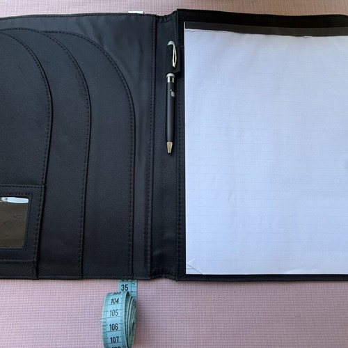 Marcus Evans A4 fabric organizer with notepad and pen