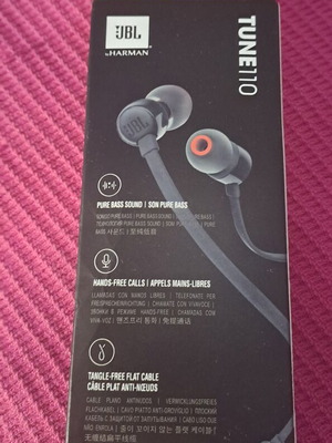 JBL T110 ενσύρματα ακουστικά ψείρες με βύσμα 3,5 mm, σφραγισμένα