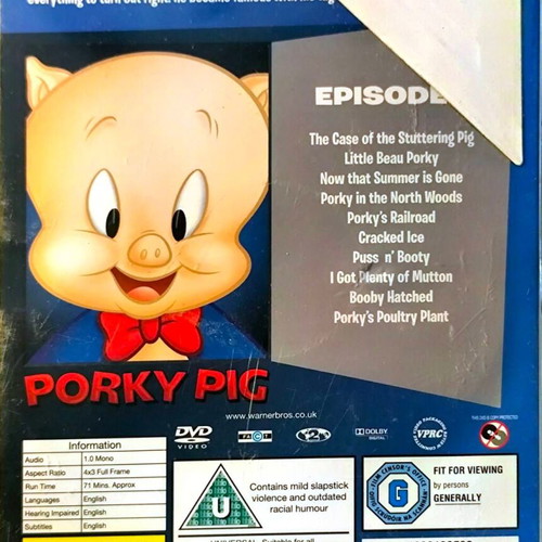 Porky Pig DVD new, English subtitles