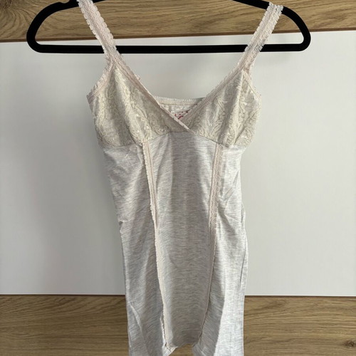 Jennyfer Lace Mesh tank top used, gray, size S