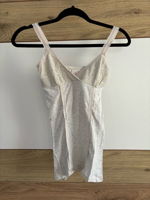 Jennyfer Lace Mesh tank top used, gray, size S