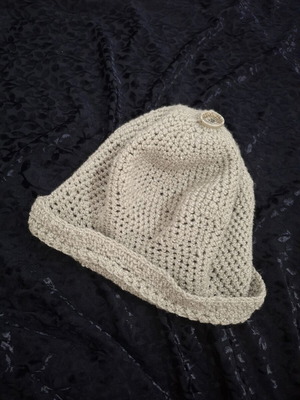 Handmade knit cap like new, gray, one size