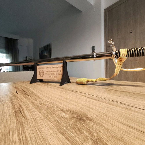 Sword Display Stand new with personalized plaque