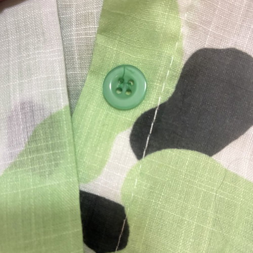 A.L.E. linen shirt green, size small, puffed shoulders