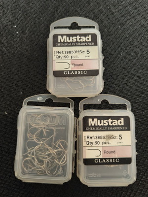 Mustad Classic 39853N αγκίστρια ψαρέματος Νο 5 καινούργια, 3 κουτάκια