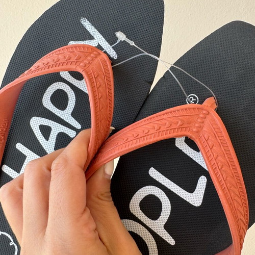 Happy People slippers unisex new, black and orange, size 40/41