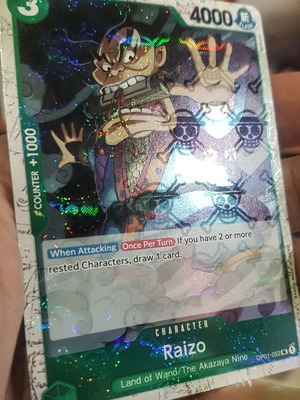 Raizo One Piece TCG OP1 Uncommon Foil card like new