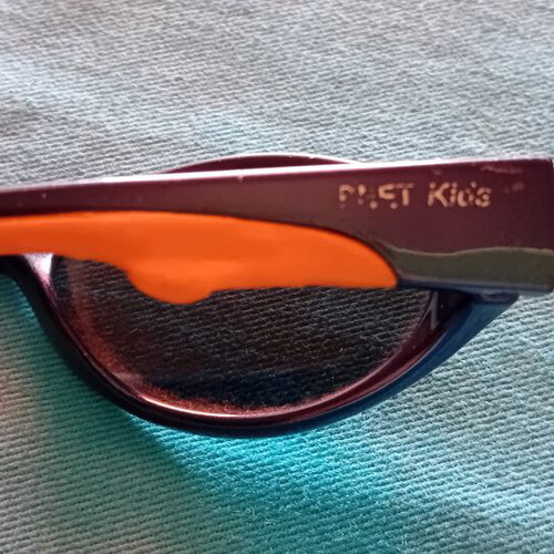 Invu children's polarized sunglasses used, gray green frame and lenses