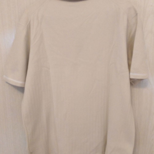 Celio Polo T-shirt XL like new, cream and white, cotton