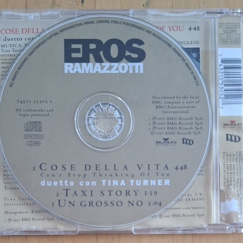 Eros Ramazzotti Duetto Con Tina Turner CD used, pop