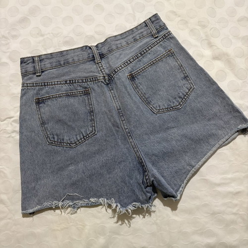 Y2K denim shorts No Fear like new, size M, faded blue