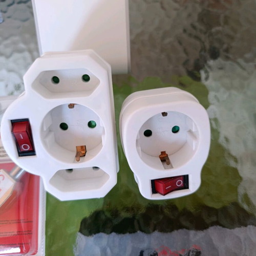 Power accessories new, set of 8 pieces with Legrand plugs and switch