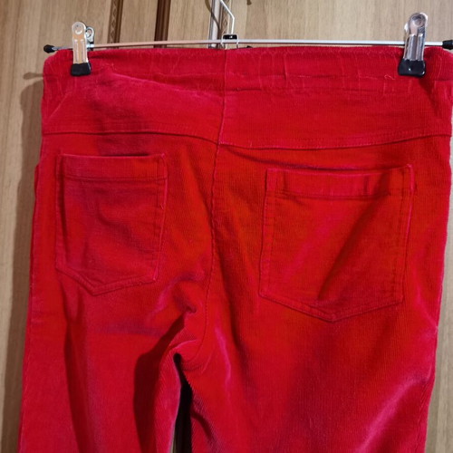 Women's red slim jeans used, leggings style, size L