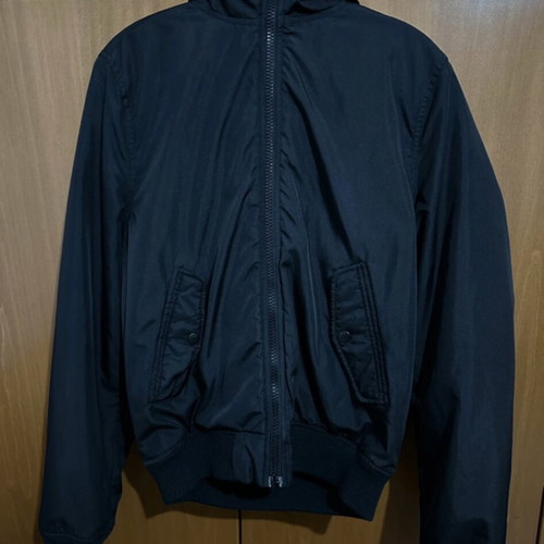 H&M Black Men's Bomber Medium Used