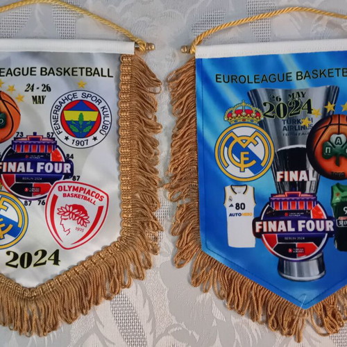 Panathinaikos Basketball Scarf and Banner Set Final Four Berlin 2024 New