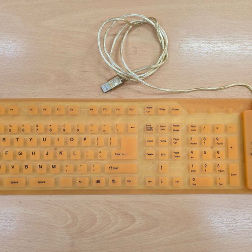 Flexible USB Keyboard Orange new