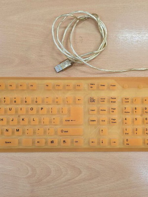 Flexible USB Keyboard Orange new