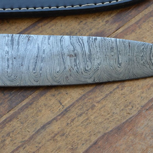 Damascus Hand Forged Vintage Kitchen Chef Knife Rose Wood Handle