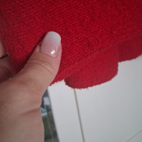A-Style red wool coat used, warm
