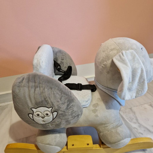 Rocking dog plush toy like new