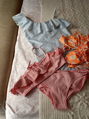 Swimsuits like new for 10-year-old girl, set of three