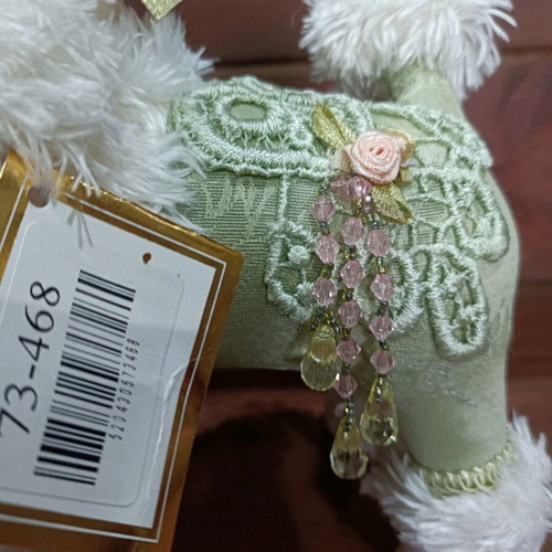 Trimar poodle fabric doll new, greenish