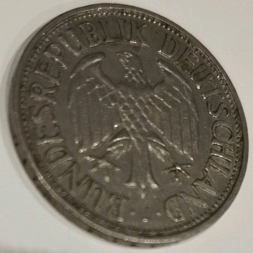 Collectible coin 1 mark Germany 1950 used