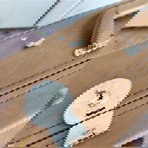 Βαλίτσα δερμάτινη εποχής μεταχειρισμένη 65Χ43Χ17