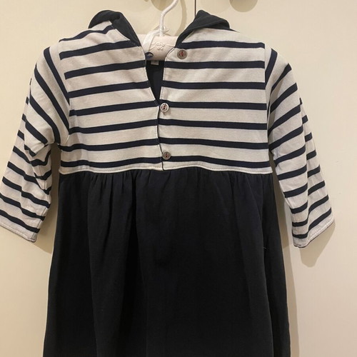 Nautical dress for girls like new, Elle, white and blue, 98 cm
