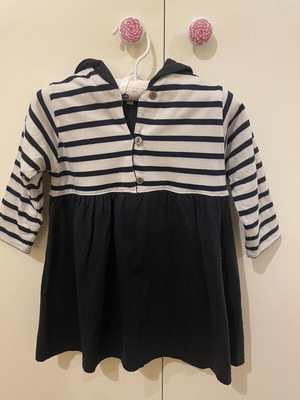 Nautical dress for girls like new, Elle, white and blue, 98 cm