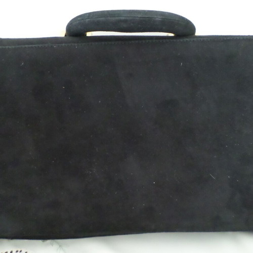 Suede bag black and red like new