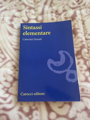 Academic book Sintassi elementare new in Italian