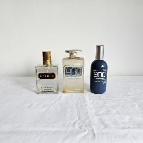Collection of empty perfume bottles used, 3 collectible ARAMIS