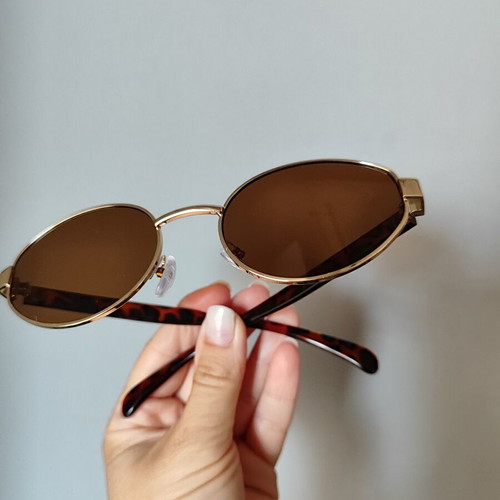 Sunglasses new, brown and gold