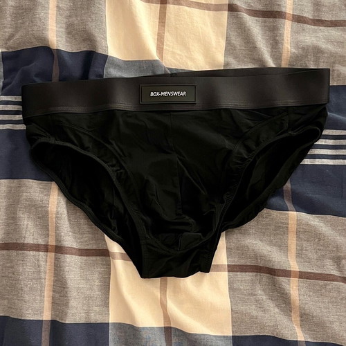 Box Menswear black briefs size Medium new