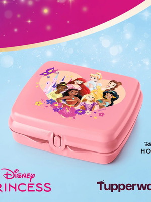 Tupperware Disney Princess δοχείο σάντουιτς καινούργιο, ροζ