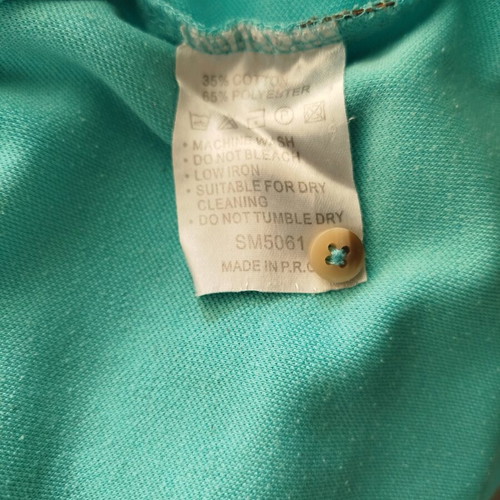 Clou men's polo shirt, turquoise, size XL