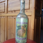 Handmade bottle with Easter figure like new