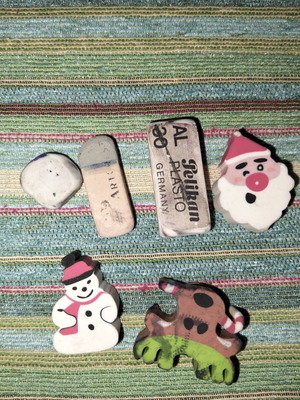 Erasers used, sold as a pack
