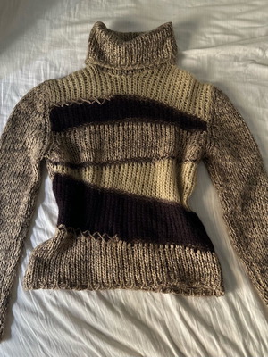 Chunky knit sweater Toi&Moi vintage like new, brown-beige